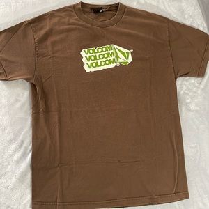 Vintage 90s volcom t shirt size large brown